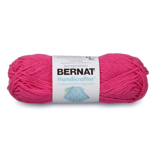 Bernat Handicrafter Cotton Yarn - Hot Pink 1.75 oz