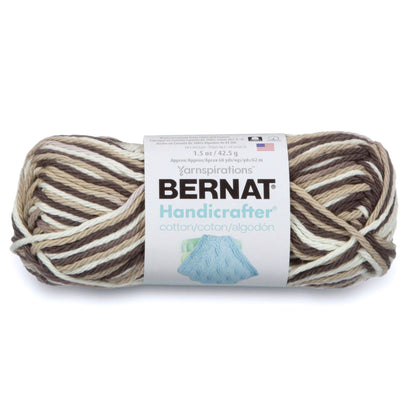 Bernat Handicrafter Cotton Yarn - Chocolate Ombré 1.5oz