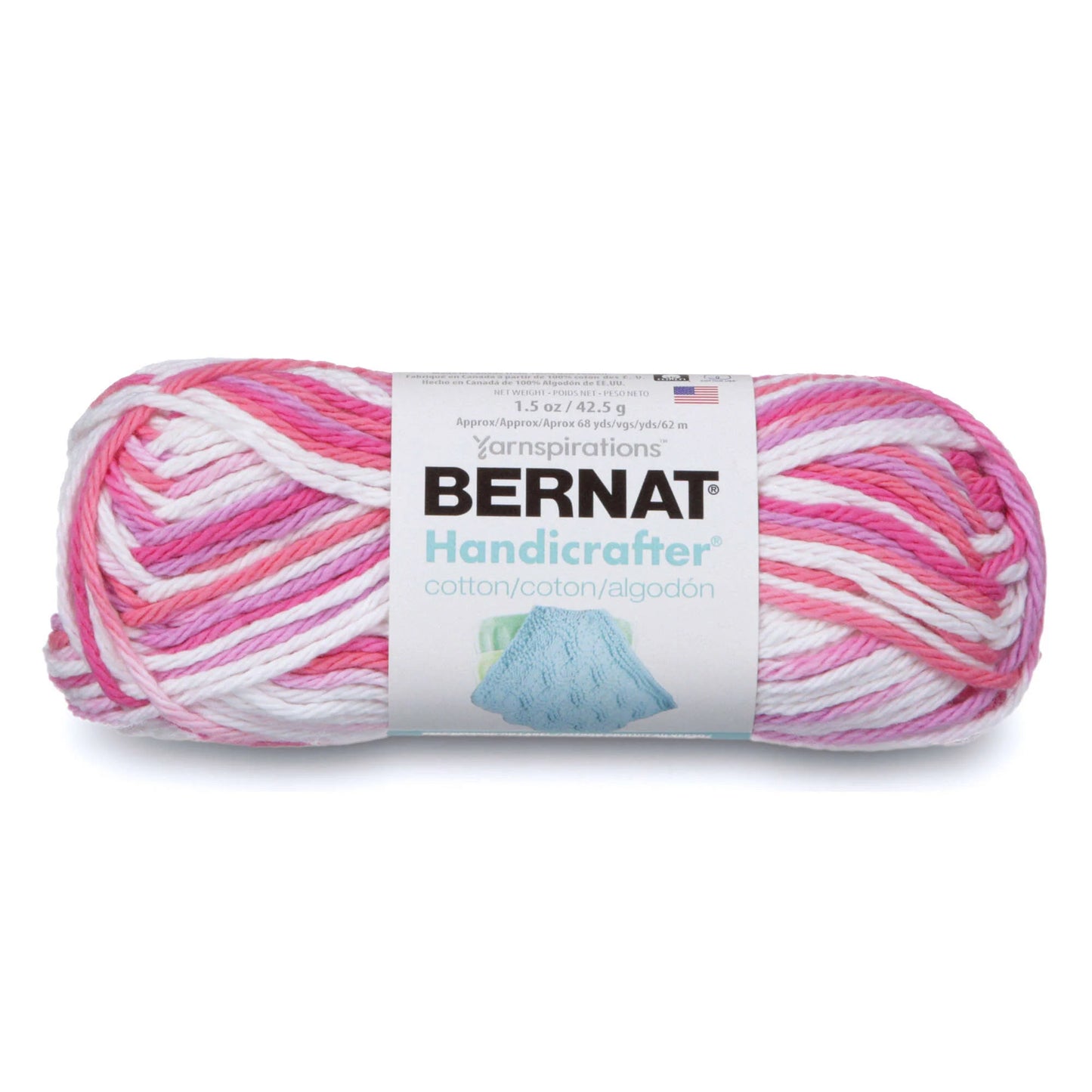 Bernat Handicrafter Cotton Yarn - Patio Pink 1.5oz