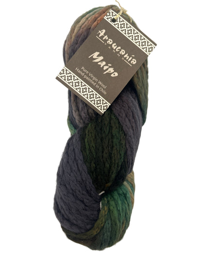 Ball of yarn with a label on a white background