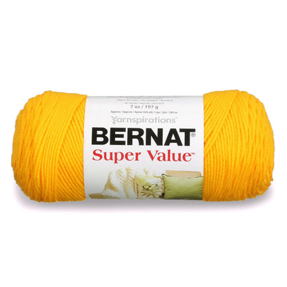 Bernat Super Value Yarn Skein - Bright Yellow