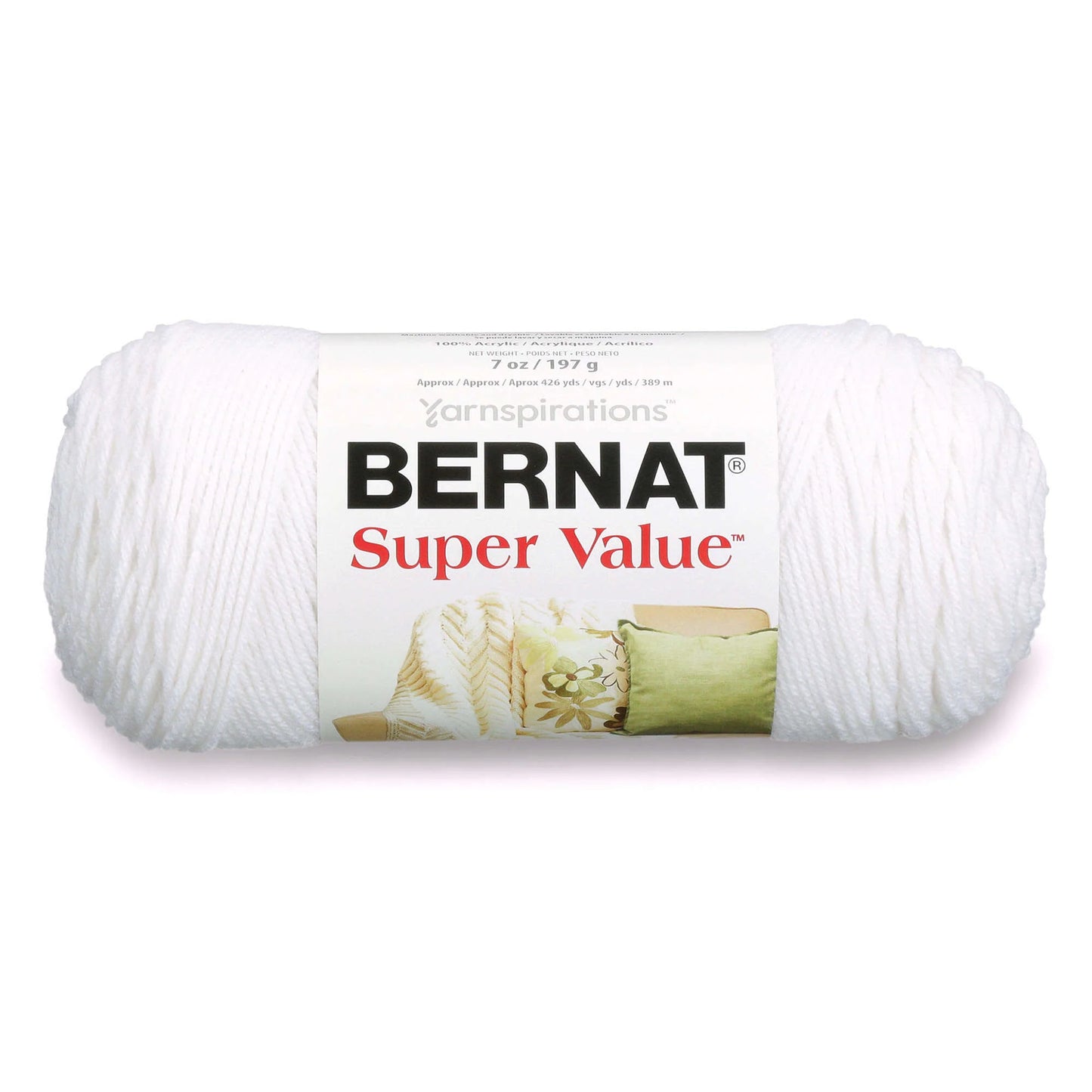 Bernat Super Value Yarn Skein - White