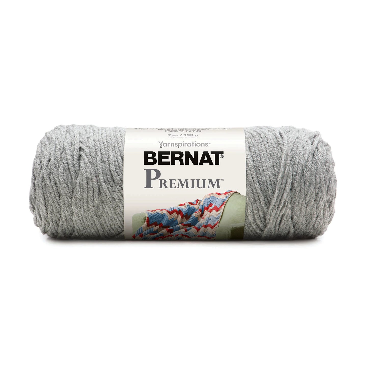 Bernat Premium Yarn Skein - Soft Gray Heather
