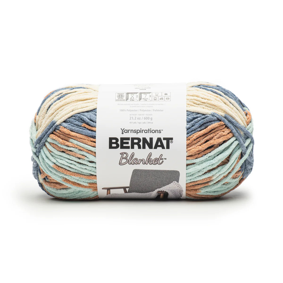 Bernat Blanket Yarn Skein - Beach Day 600g