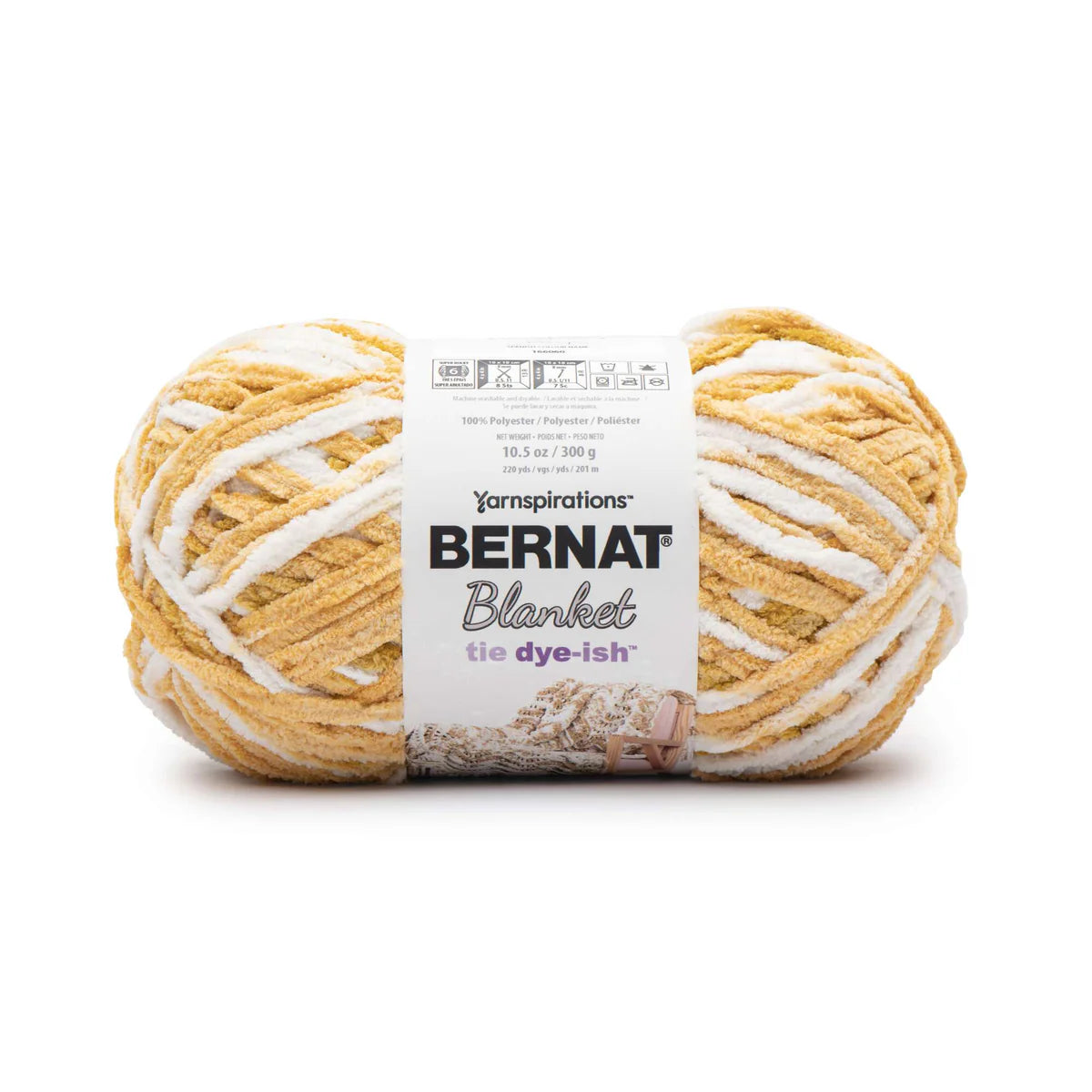 Bernat Blanket Tie Dye-ish Yarn Skein - Golden Rays 300g