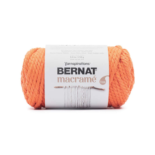 Bernat Macrame Cotton Cord Yarn - Orange