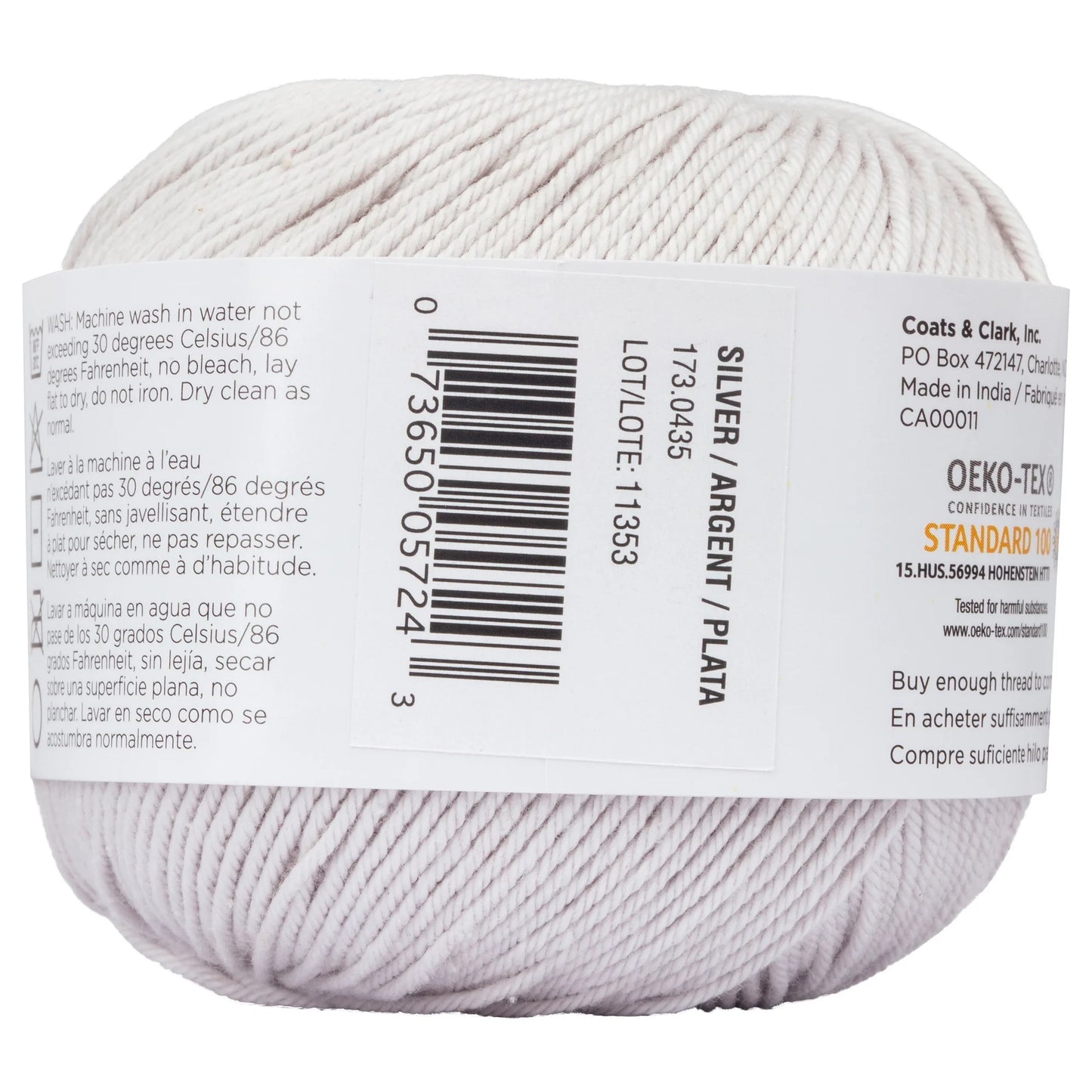 Aunt Lydia's Baby Shower Crochet Thread Size 3 - Silver