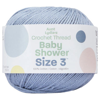 Aunt Lydia's Baby Shower Crochet Thread Size 3 - Faded Denim