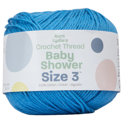 Aunt Lydia's Baby Shower Crochet Thread Size 3 - Blue Hawaii