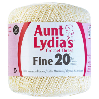 Aunt Lydia's Fine Crochet Thread Size 20 - Natural