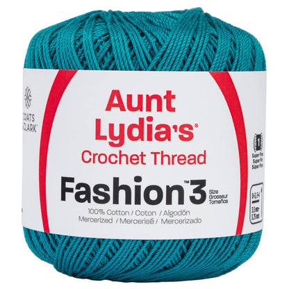Aunt Lydia's Fashion Crochet Thread Size 3 - Warm Teal