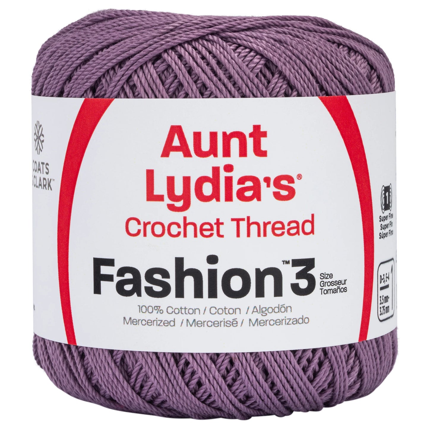 Aunt Lydia's Fashion Crochet Thread Size 3 - Plum