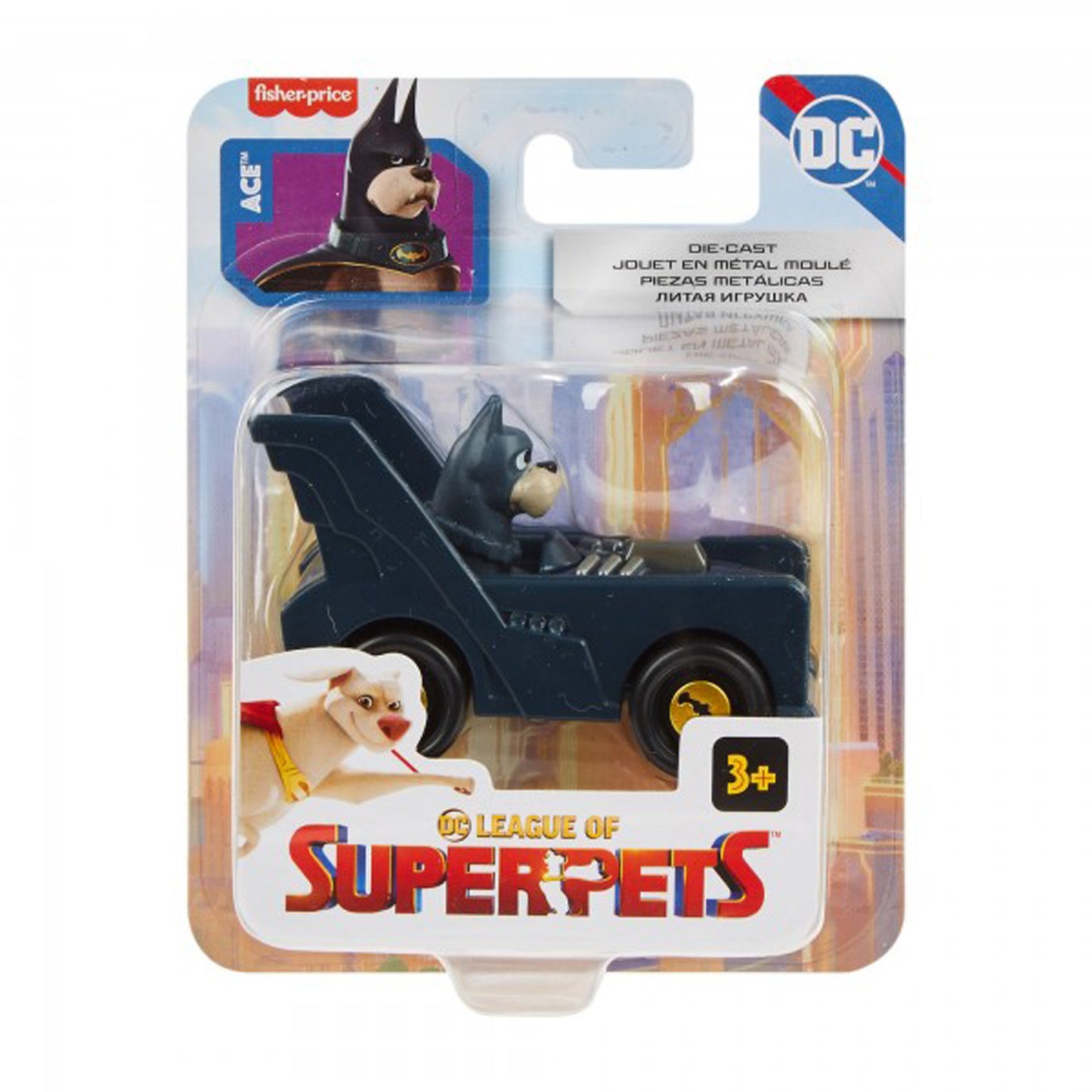 Set of 4 - Fisher Price DC League of Super-Pets Die-Cast Vehicles NIB