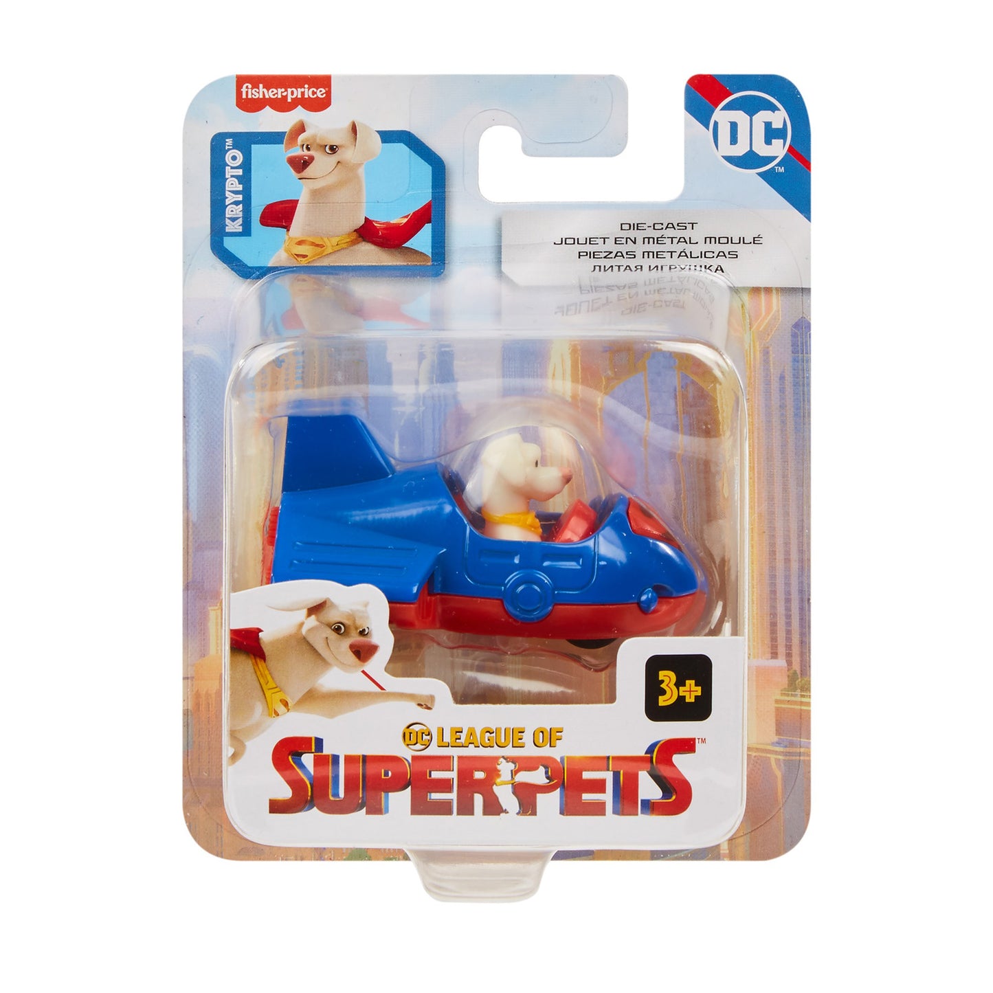 Fisher Price DC League of Super-Pets KRYPTO Super Dog Die-Cast Vehicle NIB