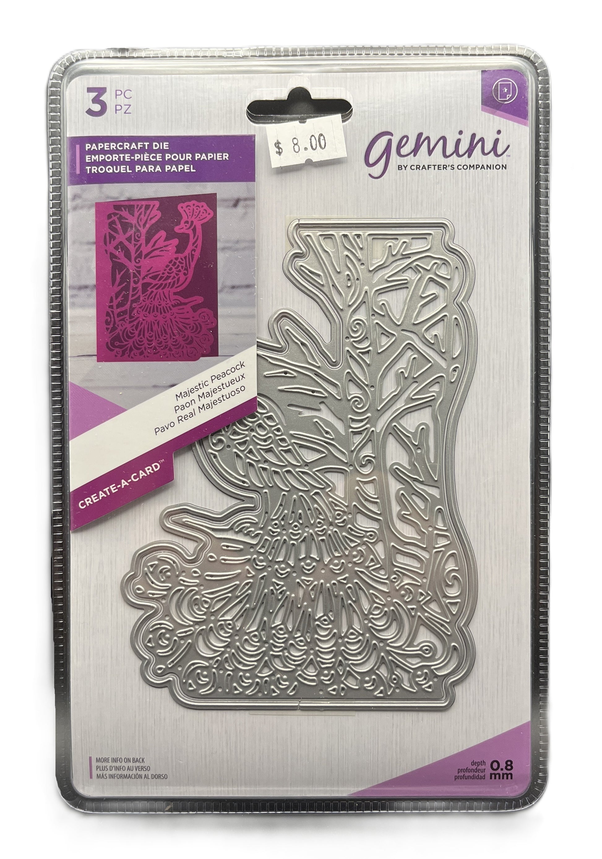 Metal die cutters in packaging with Gemini branding on a white background