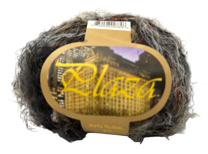 Ball of yarn with a label on a white background