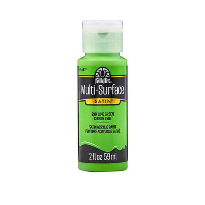 FolkArt Multi-Surface Satin Acrylic Paint 2 oz - 2914 Lime Green