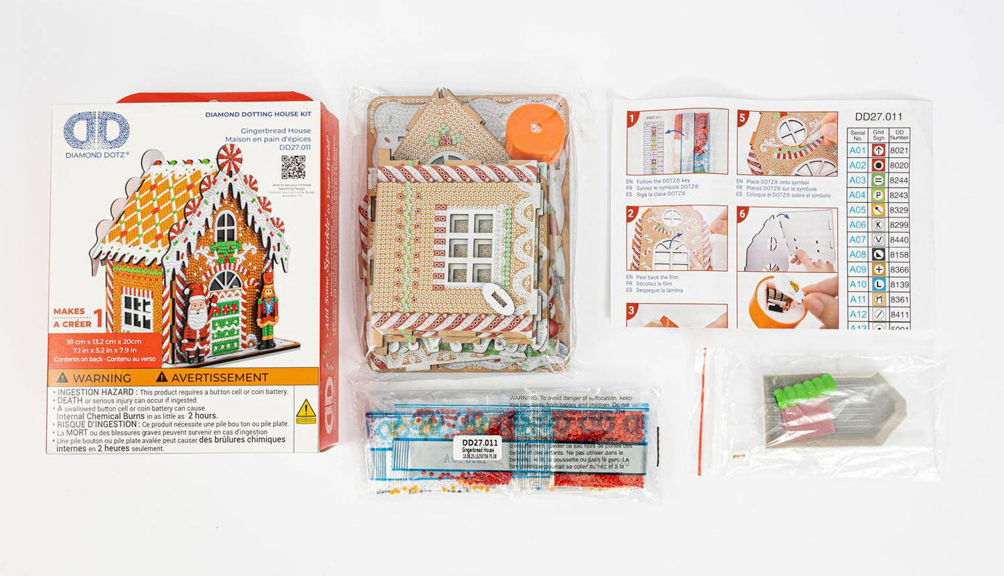 Diamond Dotz Art Kit 3D Gingerbread House