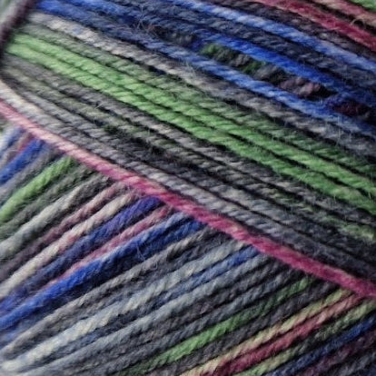 Close-up of multicolored yarn strands