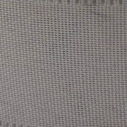 Spool of gray ribbon with a yellow label on a white background