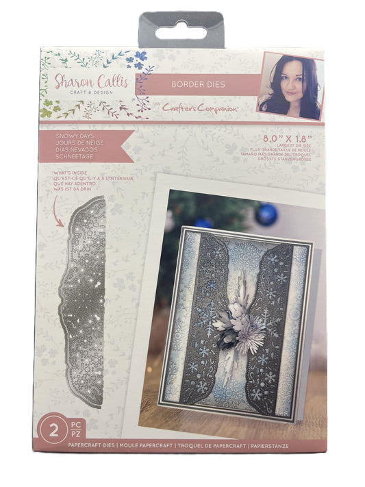 Packaged product with a die-cut design and branding on a white background