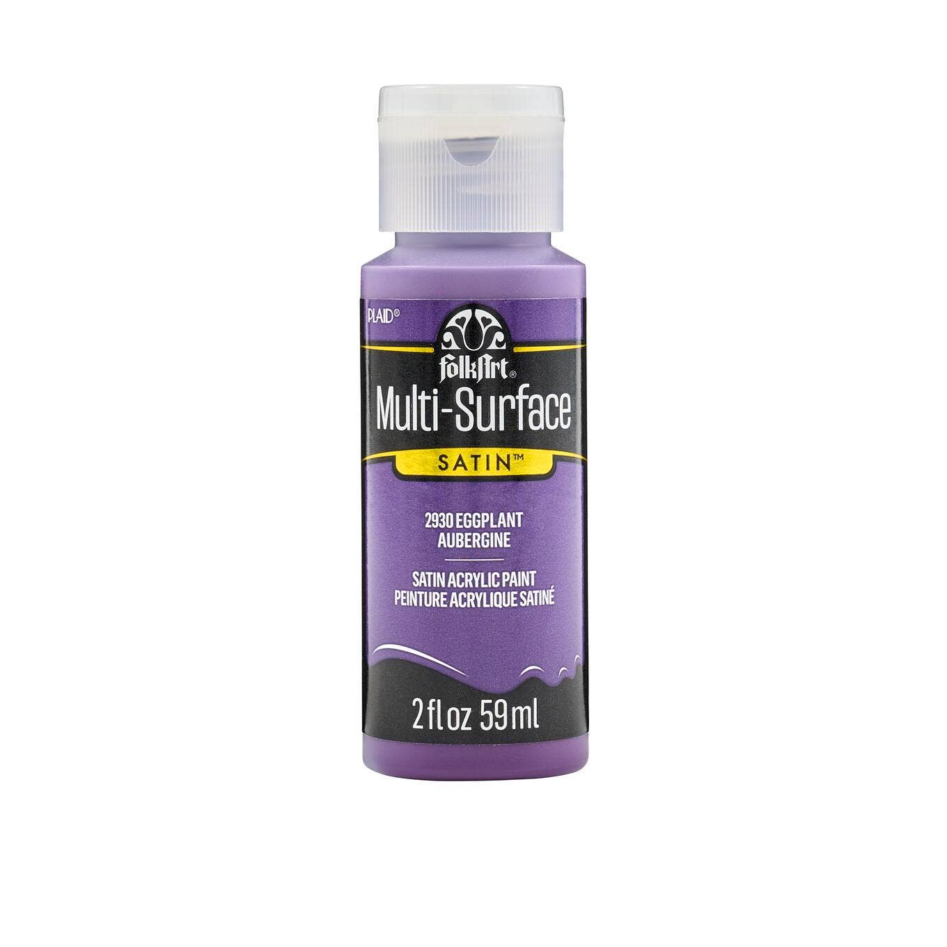 FolkArt Multi-Surface Satin Acrylic Paint 2 oz - 2930 Eggplant
