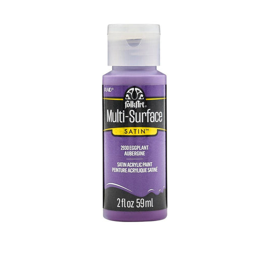FolkArt Multi-Surface Satin Acrylic Paint 2 oz - 2930 Eggplant
