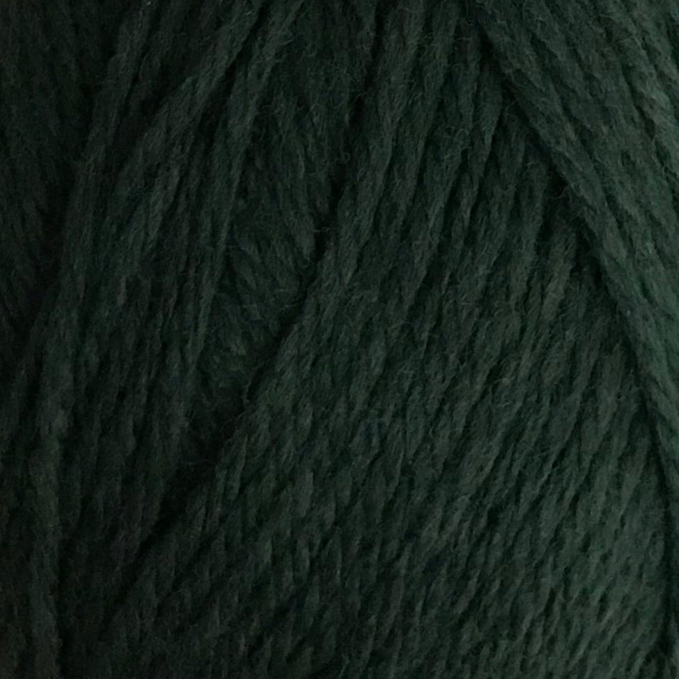 Close-up of dark green yarn texture