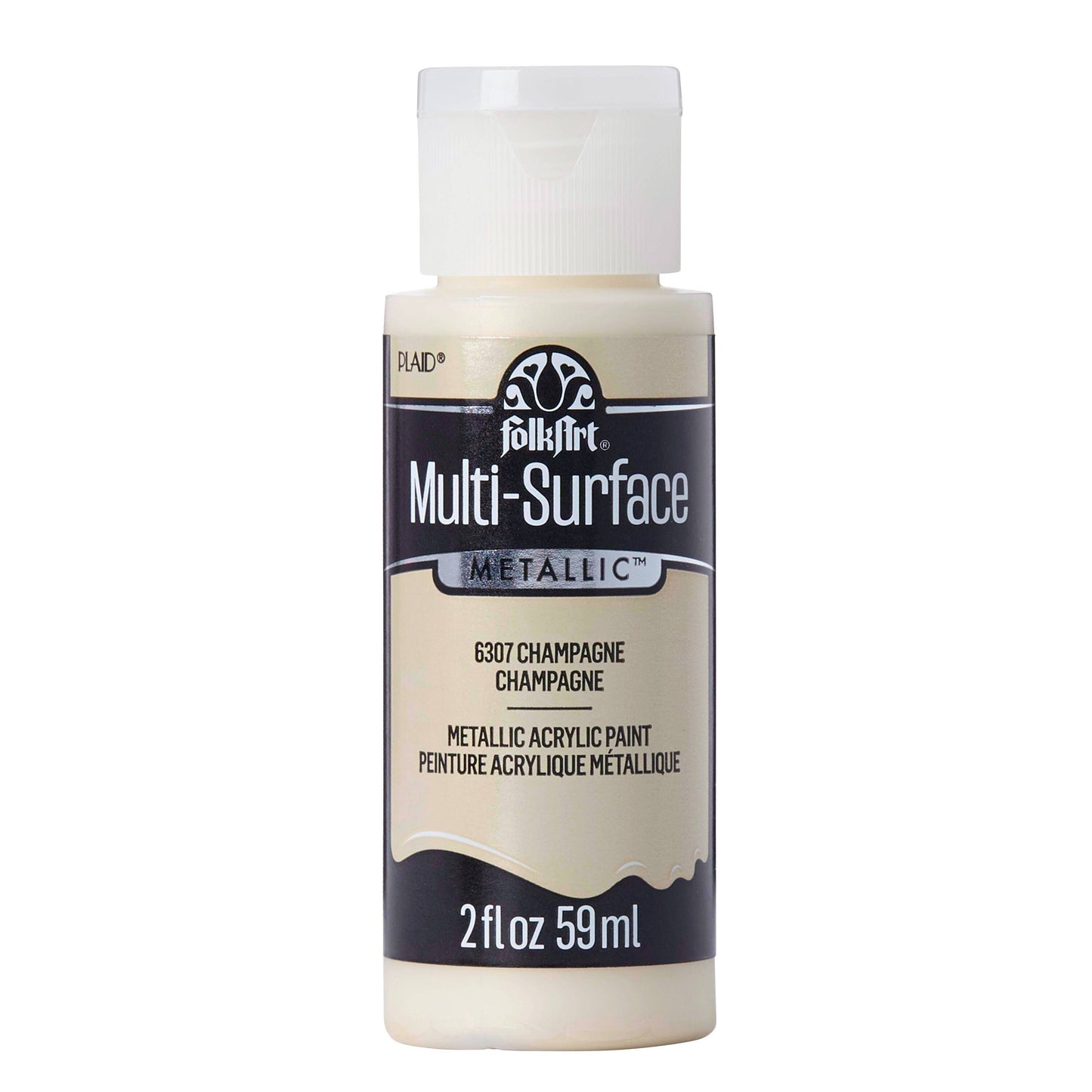 FolkArt Multi-Surface Metallic Paint 2oz - 6307 Champagne