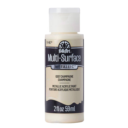 FolkArt Multi-Surface Metallic Paint 2oz - 6307 Champagne