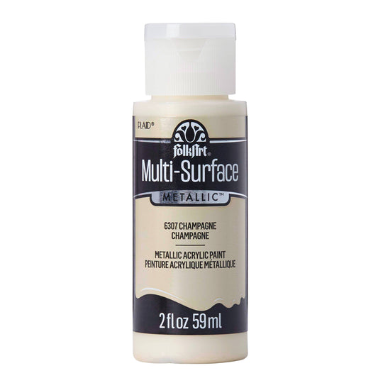 FolkArt Multi-Surface Metallic Paint 2oz - 6307 Champagne