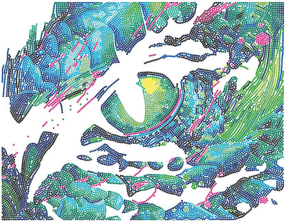 Neon Flock Dragon Eye - Diamond Dotz Art Kit - 18” x 14”