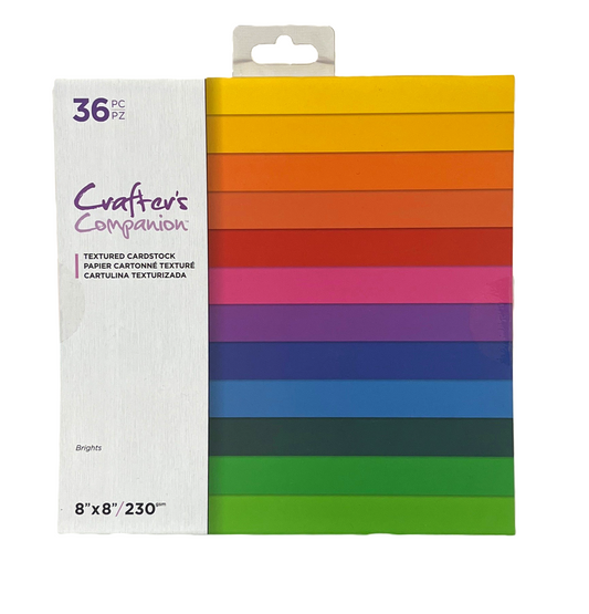 Pack of colorful textured cardstock sheets with a white packaging label.