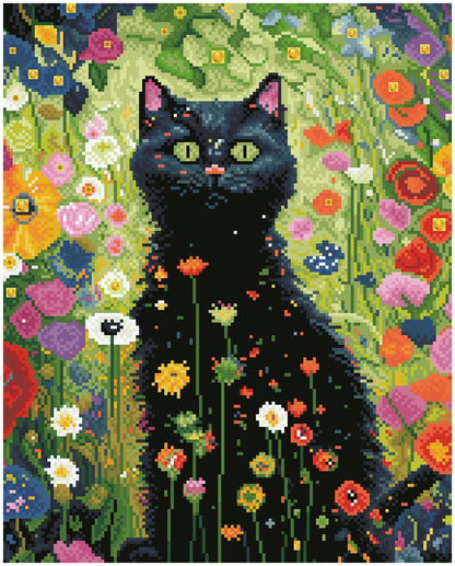 Garden Cat - Diamond Dotz Art Kit - 15.9” x 19.9”