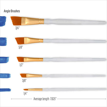 Folkart ® Angle Brush Set, 5-Piece