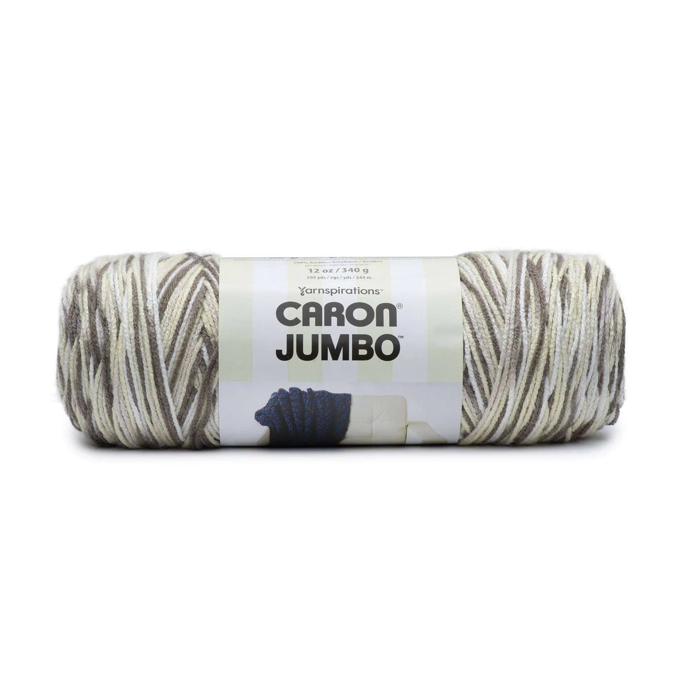 Caron Jumbo Print Driftwood Yarn Skein 12oz