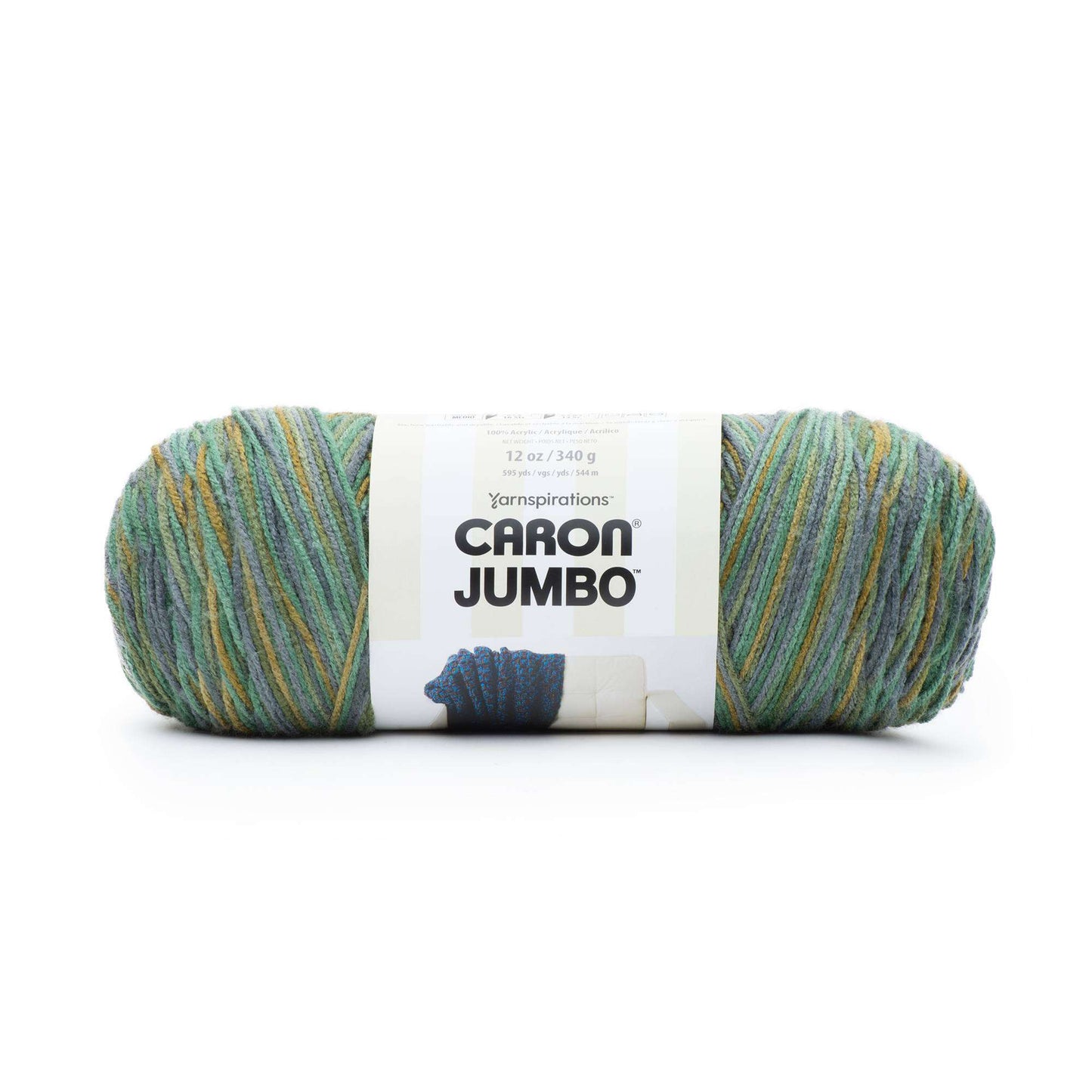 Caron Jumbo Print Bronze Forest Yarn Skein 12oz