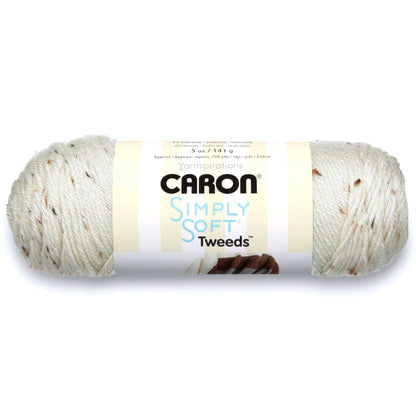 Caron Simply Soft Tweeds Yarn - Off White