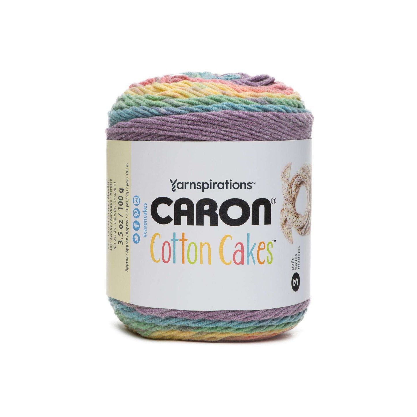 Caron Cotton Cakes Yarn - Calico Flowers 100g