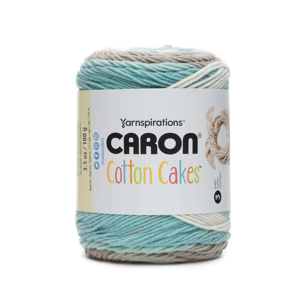 Caron Cotton Cakes Yarn - Beachglass 100g