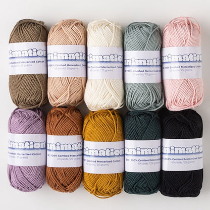 10pc Amigurumi - Flora & Fauna 25g Yarn Skein Set
