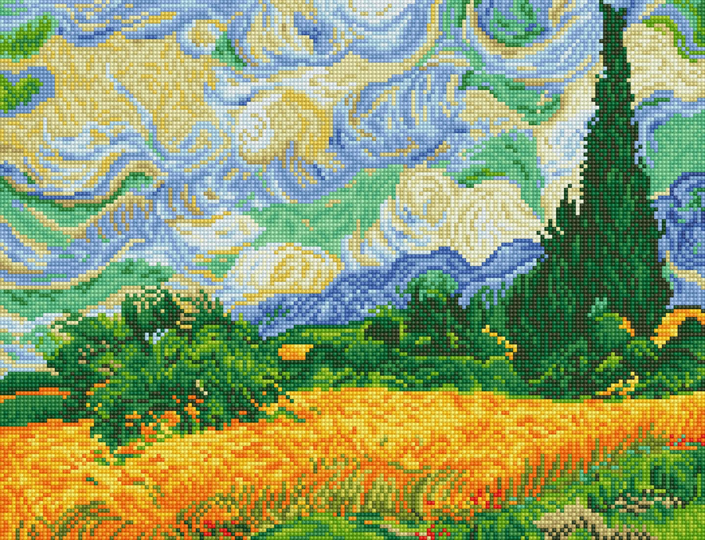 Diamond Dotz Art Kit - Wheat Fields (Van Gogh) - 15” x 20”