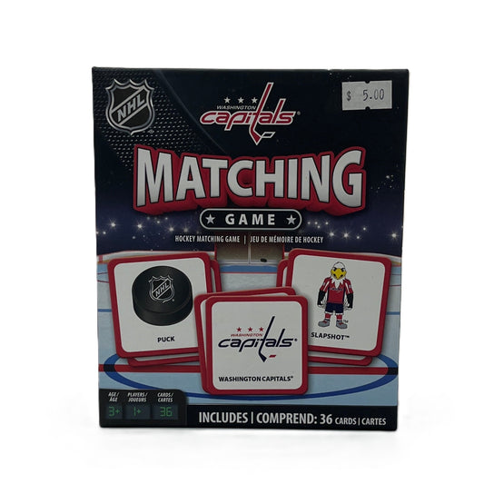 Washington Capitals matching game packaging on a white background