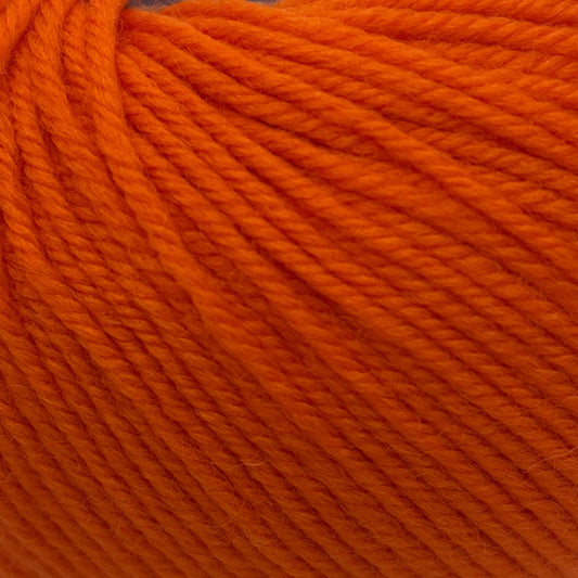 Close-up of bright orange yarn