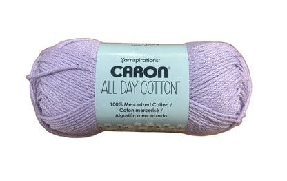 Ball of Caron All Day Cotton yarn on a white backgrouind