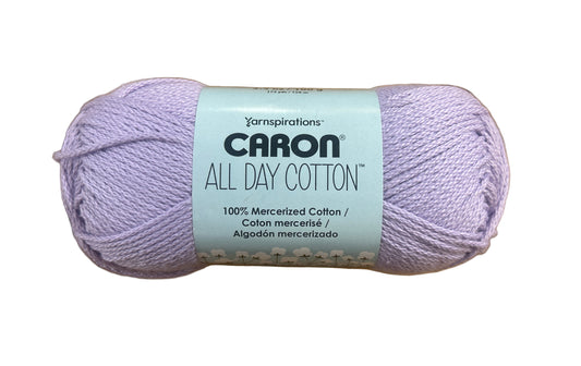 Ball of Caron All Day Cotton yarn on a white backgrouind