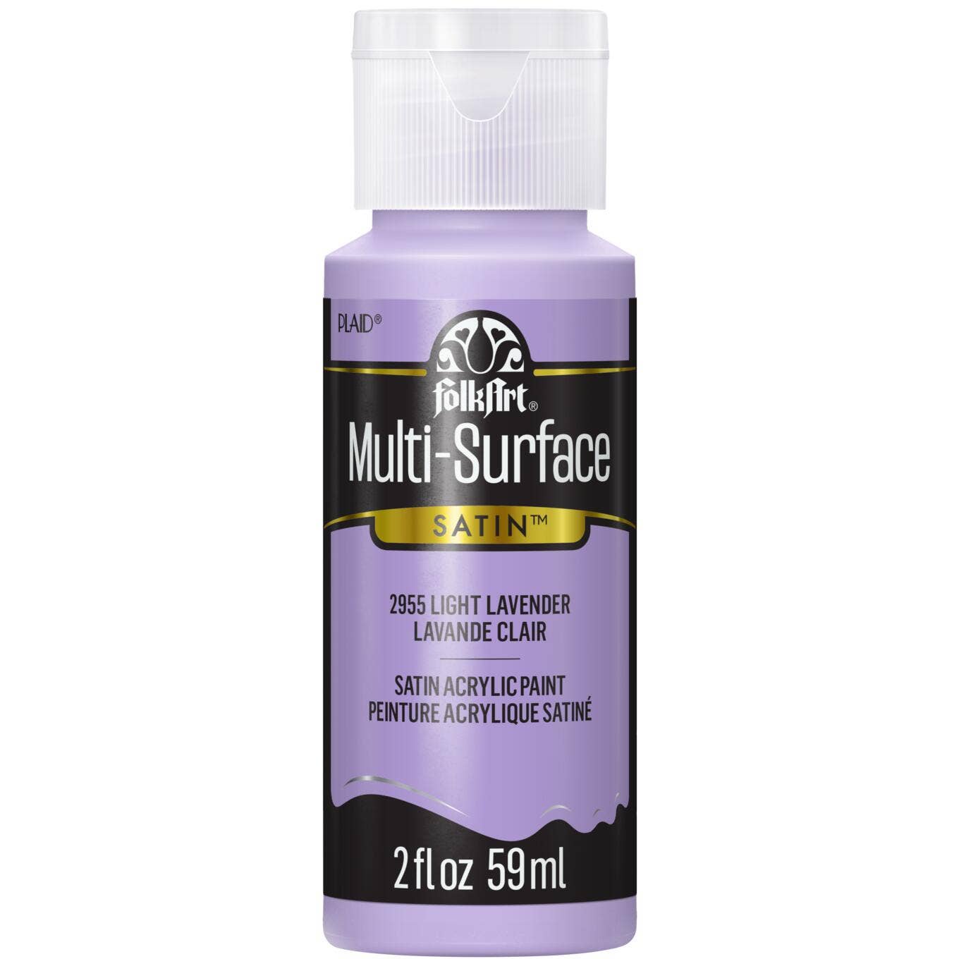 FolkArt Multi-Surface Satin Acrylic Paint 2 oz - 2955 Light Lavender