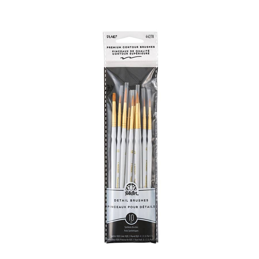 Folkart ® Detail Brush Set, 10-Piece
