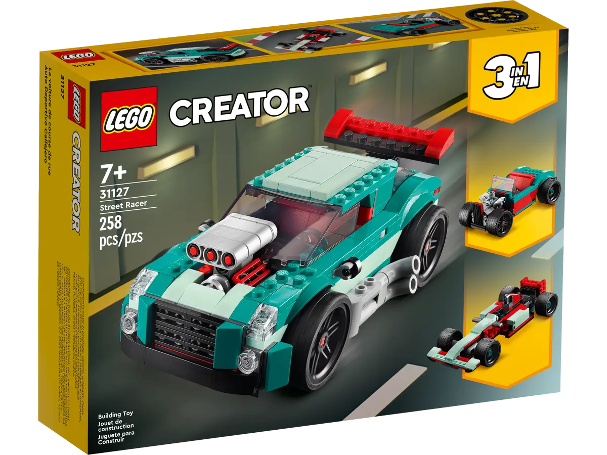 Lego Creator 3 in 1 Street Racer #31127 - 258 Pcs - NIB Retired