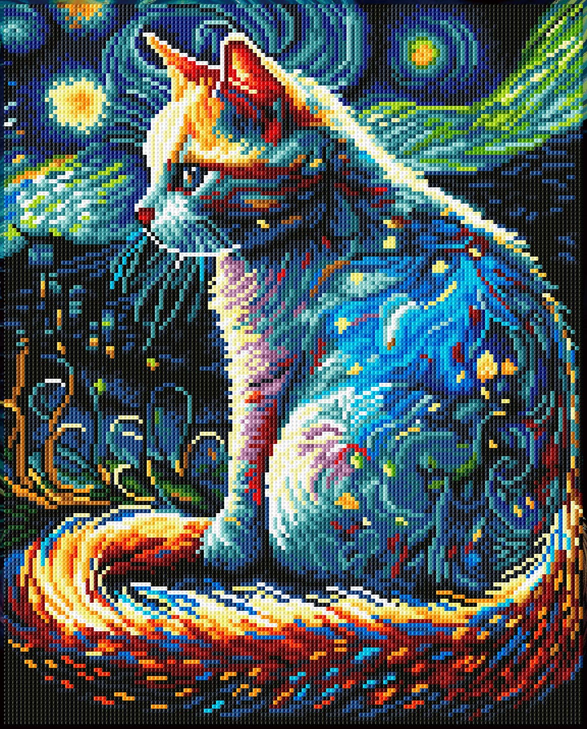 Diamond Dotz Art Kit Starry Night Cat - 16” x 20”
